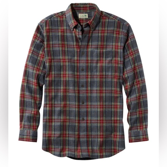 L.L. Bean Other - LL Bean Shirt Men’s Scotch Plaid Flannel Size XL Item 228061 100% Cotton‎ Gray